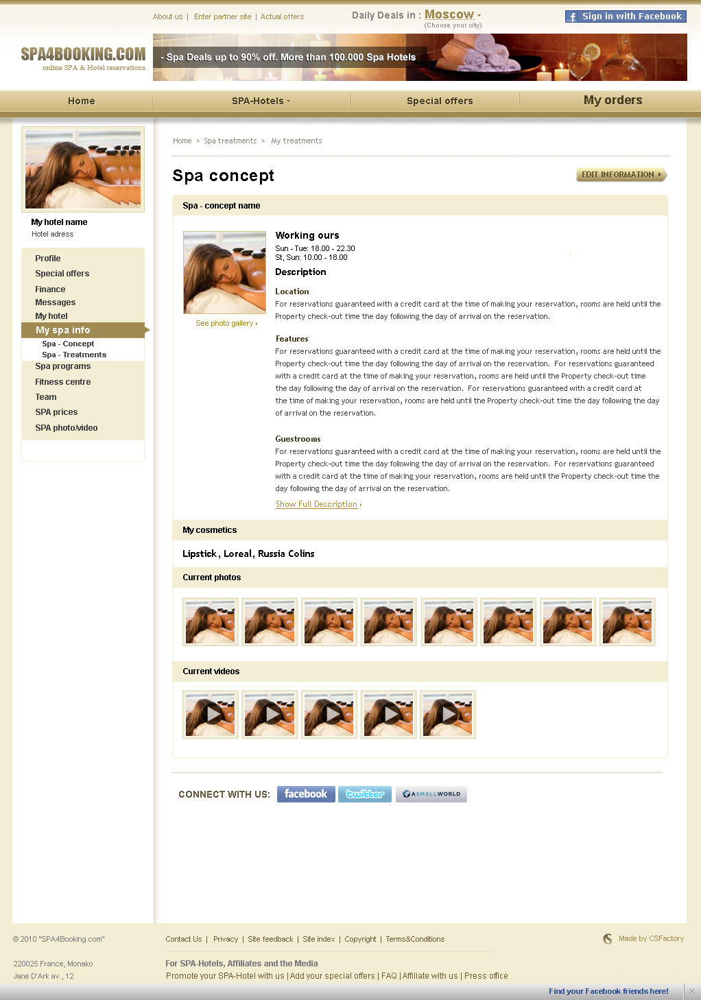 сайт yooffers (spa4booking)